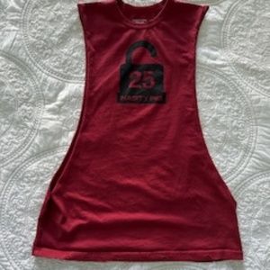 Red Nasty Pig Cut-out tank top, size small